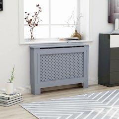 vidaXL Radiator Cover Anthracite 44.1"x17.5"x31.9" MDF, 288191