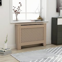 vidaXL Radiator Cover 44.1"x17.5"x31.9" MDF, 288193