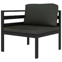Corner Sofa Anthracite Aluminum 27.6 x 27.6 x 25.4 in