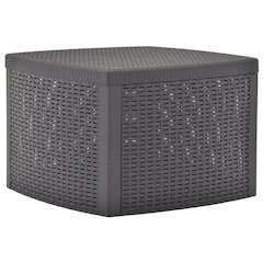 Outdoor Table Mocha Polypropylene 21.3 in x 21.3 in Outdoor Table