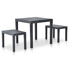 Garden Set Anthracite Plastic Medium Durable Garden Set