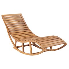 Sun Lounger Natural wood