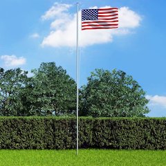 US Flag Red, White, Blue 68D Fabric (100% polyester), aluminum