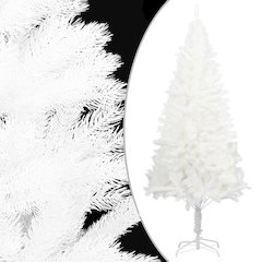Christmas Tree White Polyethylene, Steel 4 ft Durable Fake Tree