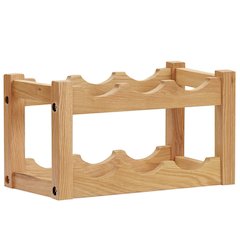 vidaXL Wine Rack for 6 Bottles 14.6"x8.3"x8.3" Solid Oak Wood, 289201