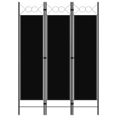 vidaXL 3-Panel Room Divider Black 47.2"x70.9"