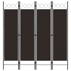 vidaXL 4-Panel Room Divider Brown 63"x70.9"