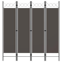 vidaXL 4-Panel Room Divider Anthracite 63"x70.9"