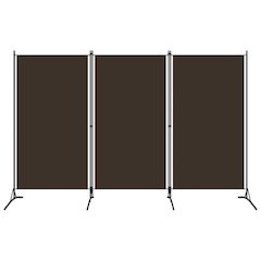 3-Panel Room Divider Brown 102.4"x70.9" Fabric