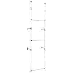 Telescopic Wardrobe System Silver and Black Aluminum, Plastic