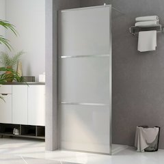 vidaXL Walk-in Shower Wall with Whole Frosted ESG Glass 45.3"x76.8" 6648