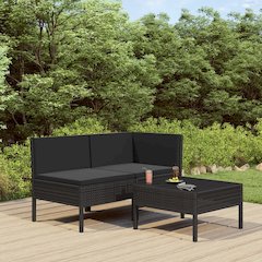 Garden Furniture Set Black