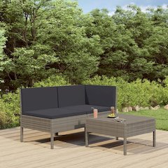 Garden Furniture Set Gray