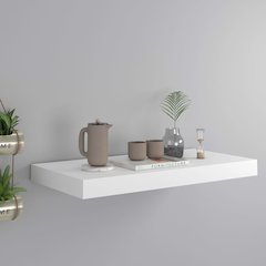 Wall Shelf White Honeycomb MDF, Metal 19.7 x 9.1 x 1.5 in