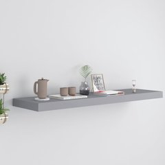 Wall Shelf Gray Honeycomb MDF and metal 35.4 in x 9.3 in x 1.5 in