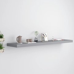 Wall Shelf Grey Honeycomb MDF and metal 47.2x9.3x1.5 in