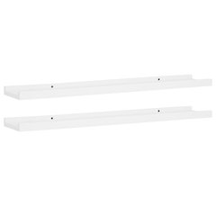 Frame Ledge Shelf Set of 2 White MDF 31.5 in long Wall mounting