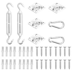 Sunshade Sail Accessory Silver Stainless Steel Adjustable Armrests