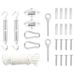 Sunshade Sail Accessory Silver Stainless Steel Medium