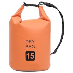vidaXL Dry Bag Orange 4 gal PVC 2789
