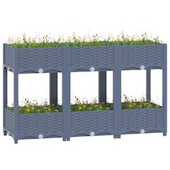 Large Blue Grey Raised Bed Polypropylene Spacious