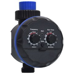 Water Timer Black and Blue ABS Compact Adjustable Armrests