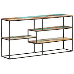 Sideboard Mixed-color Solid reclaimed wood, powder-coated steel