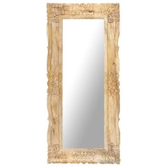 Mirror Natural wood Solid mango wood 43.3x19.7 in