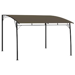 Sunshade Awning Taupe Powder-coated steel, 100% polyester