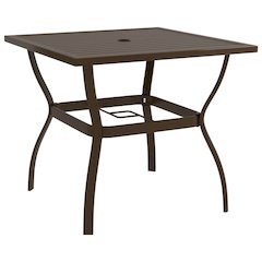 Garden Table Brown Powder-coated steel Medium Industrial