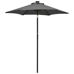 Garden Parasol Anthracite and Dark Grey Polyester, Aluminum Medium
