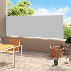 Side Awning Grey Polyester with PU coating, Powder-coated steel