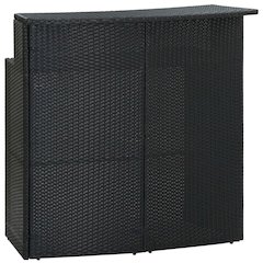 Bar Table Black PE rattan Standard Tough Bar Table
