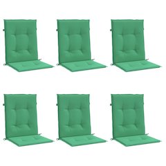 Lowback Chair Cushion Set of 6 Green Oxford fabric (100% polyester)