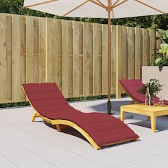 Sun Lounger Cushion Wine Red Oxford Fabric 78.7 x 19.7 x 1.2 in