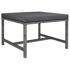 Footrest Grey PE rattan, powder-coated steel Medium Modular