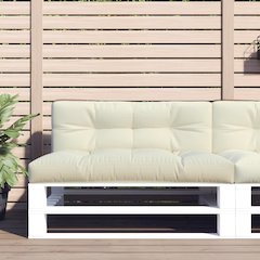 Pallet Cushion Cream 100% Polyester 47.2 in x 15.7 in x 4.7 in