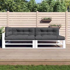 Pallet Cushion Set of 5 Anthracite 100% Polyester Large