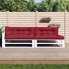 Pallet Cushion Set of 5 Wine Red 100% Polyester
