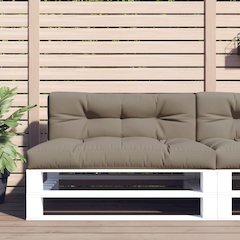 Pallet Cushion Taupe 100% polyester 47.2 x 15.7 x 4.7 in