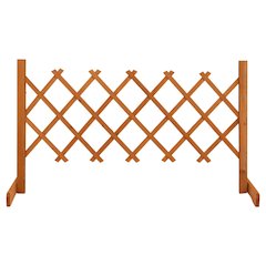 vidaXL Garden Trellis Fence Orange 47.2"x23.6" Solid Firwood, 314822