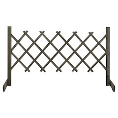 vidaXL Garden Trellis Fence Gray 47.2"x23.6" Solid Firwood, 314823