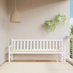 Garden Bench Cushion Cream White Oxford Fabric (100% Polyester)