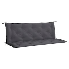 Garden Bench Cushion Set of 2 Anthracite