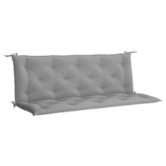 Garden Bench Cushion Set of 2 Grey Oxford fabric (100% polyester)