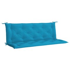 Garden Bench Cushion Set of 2 Light blue