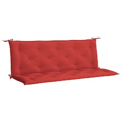 Garden Bench Cushion Set of 2 Red Oxford fabric (100% polyester)
