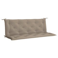 Garden Bench Cushion Set of 2 Taupe Oxford Fabric (100% polyester)