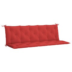 Garden Bench Cushion Set of 2 Red Oxford fabric (100% polyester)