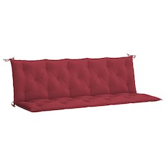 Garden Bench Cushion Set of 2 Wine red Oxford fabric, Hollow fiber
